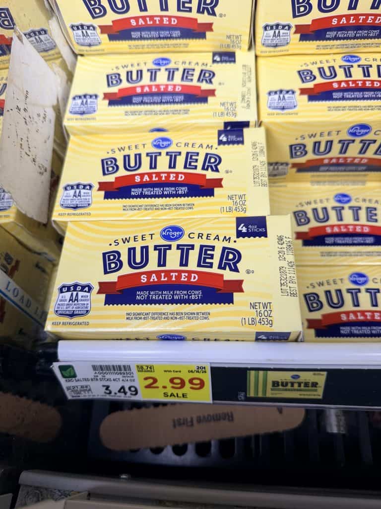 kroger butter shelf image