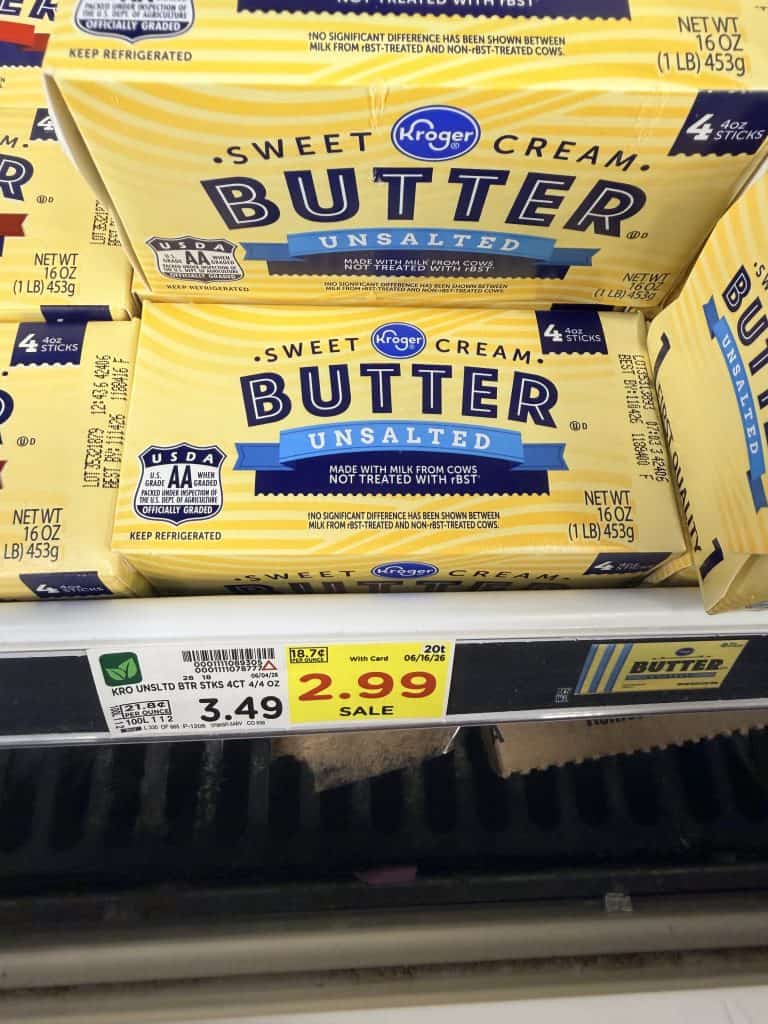 kroger butter shelf image