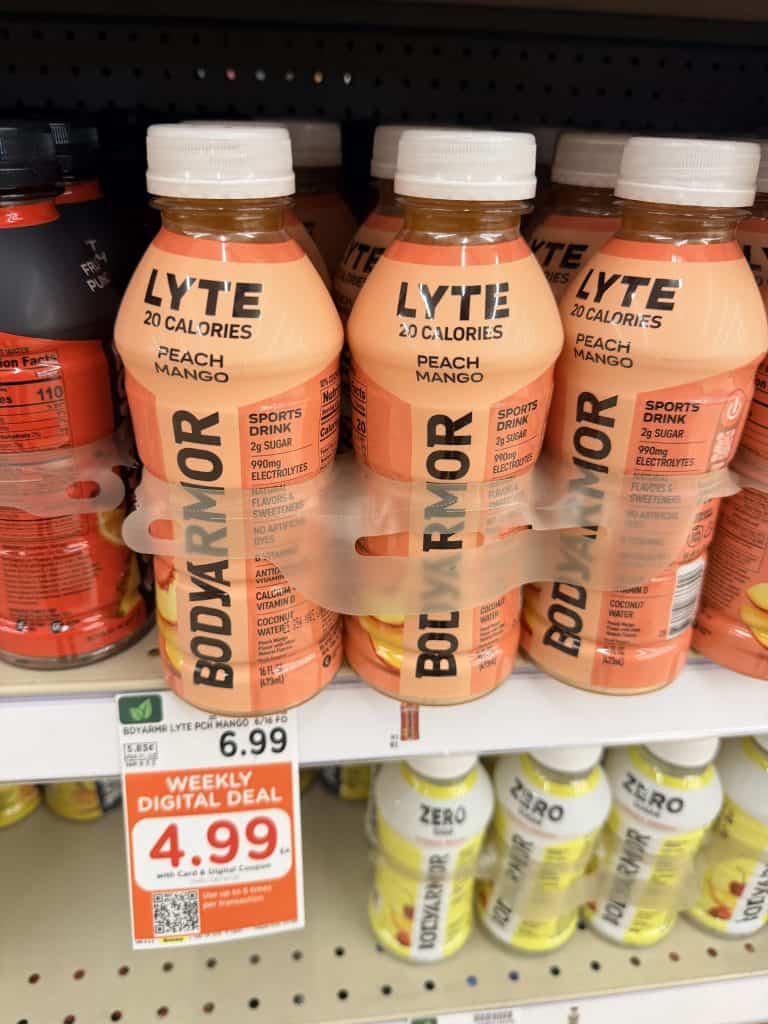 body armor and powerade kroger shelf image