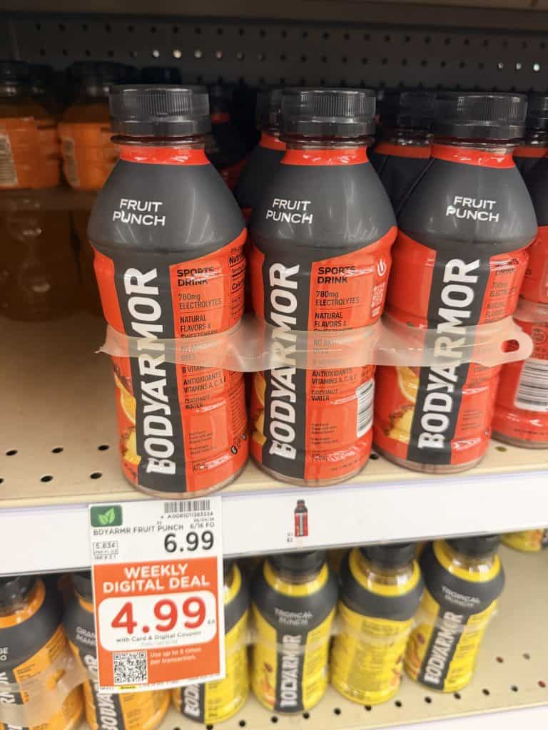 body armor and powerade kroger shelf image