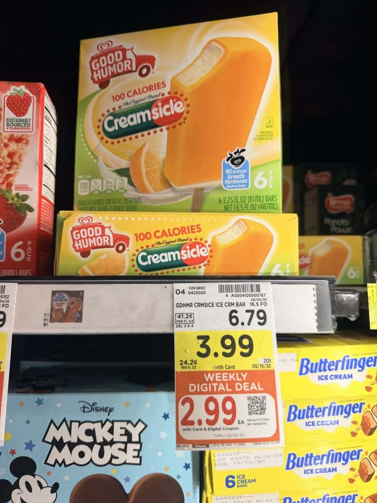 Good Humor, Popsicle and Magnum kroger shelf image