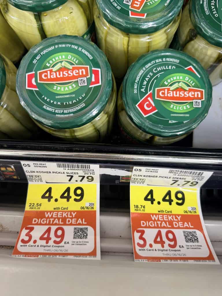 Claussen Pickles Kroger Shelf Image