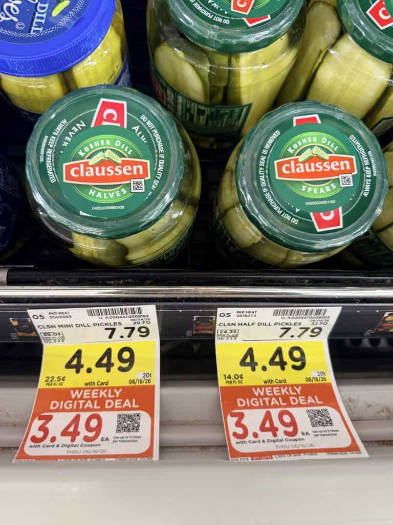 Claussen Pickles Kroger Shelf Image