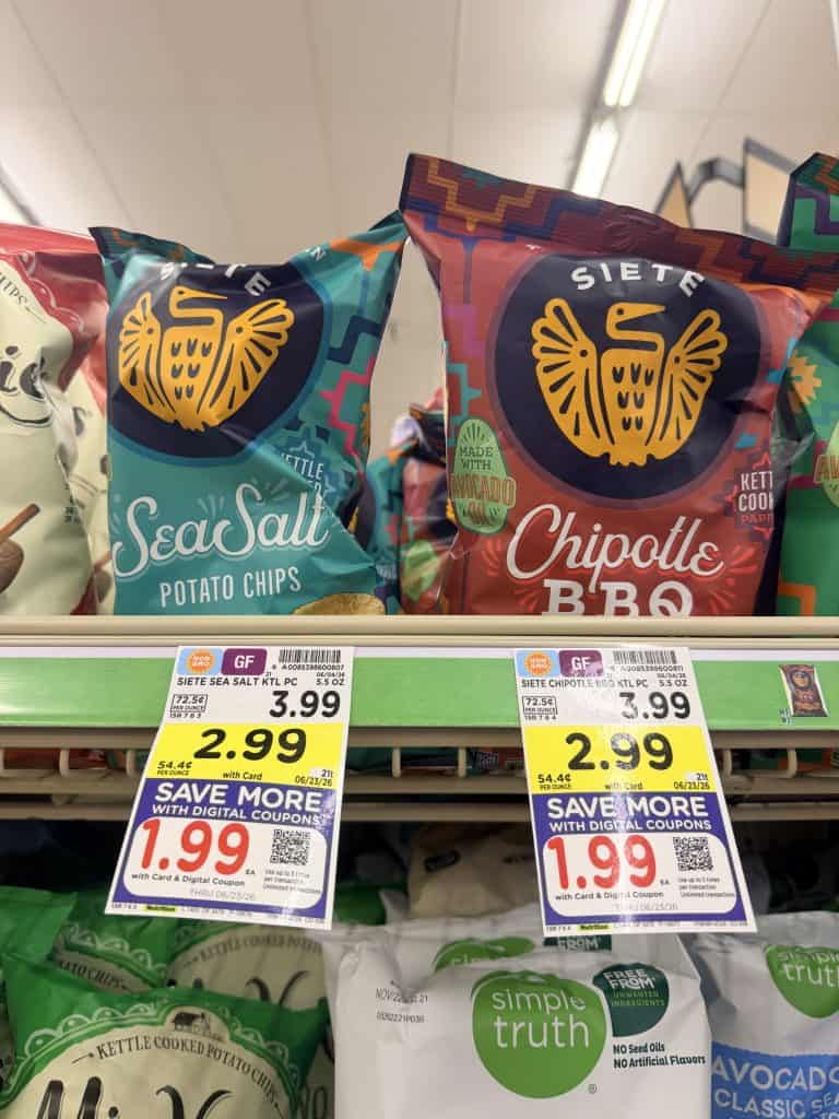Siete Potato Chips Kroger Shelf Image