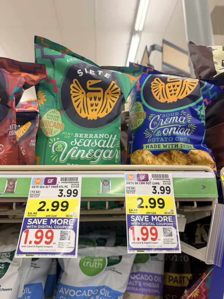 Siete Potato Chips Kroger Shelf Image