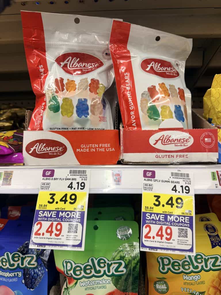 Albanese Gummies Kroger Shelf Image