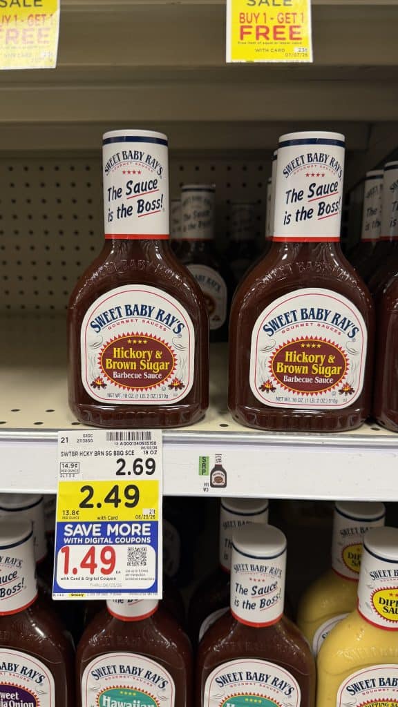 Sweet Baby Ray's BBQ Sauces kroger shelf image