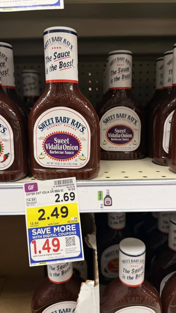 Sweet Baby Ray's BBQ Sauces kroger shelf image