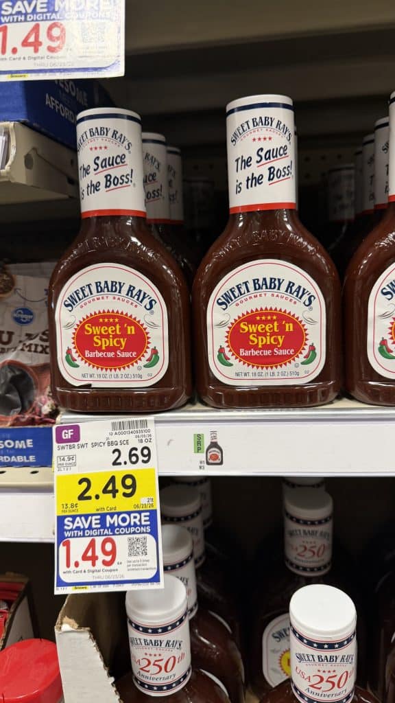 Sweet Baby Ray's BBQ Sauces kroger shelf image