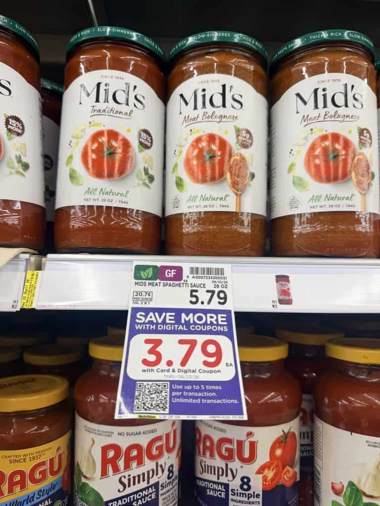Mid's Sauces Kroger Shelf Image