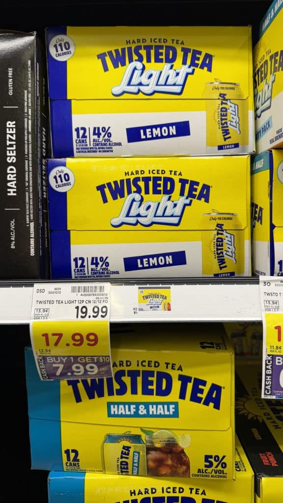 twisted tea kroger shelf image
