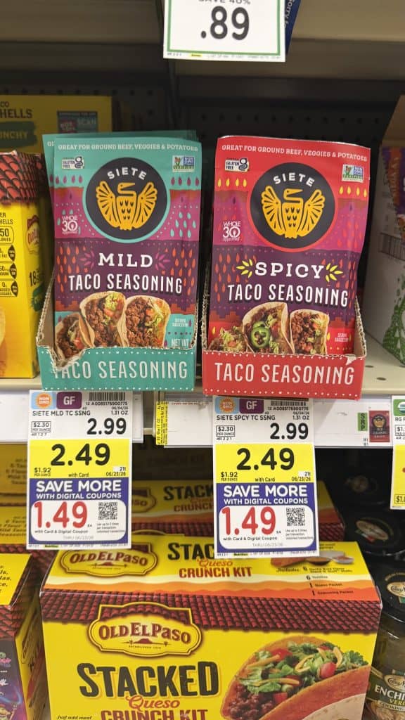 Siete Seasonings Kroger Shelf Image
