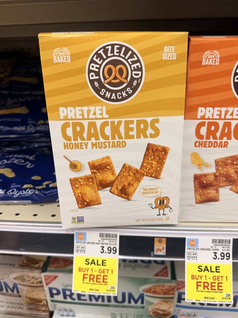 Pretzelized Pretzel Crackers Kroger Shelf Image