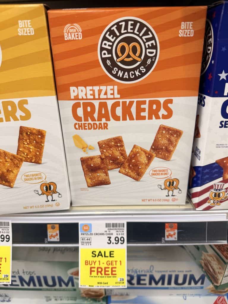 Pretzelized Pretzel Crackers Kroger Shelf Image