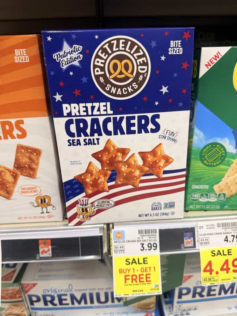 Pretzelized Pretzel Crackers Kroger Shelf Image