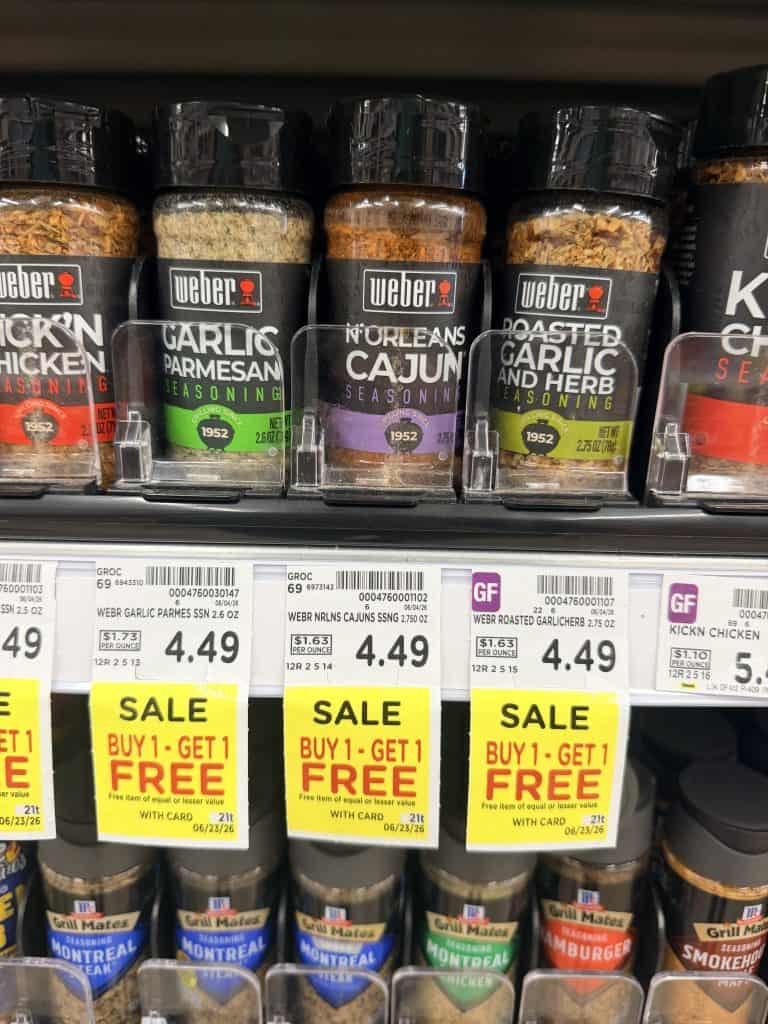 Weber Seasoning Kroger shelf image