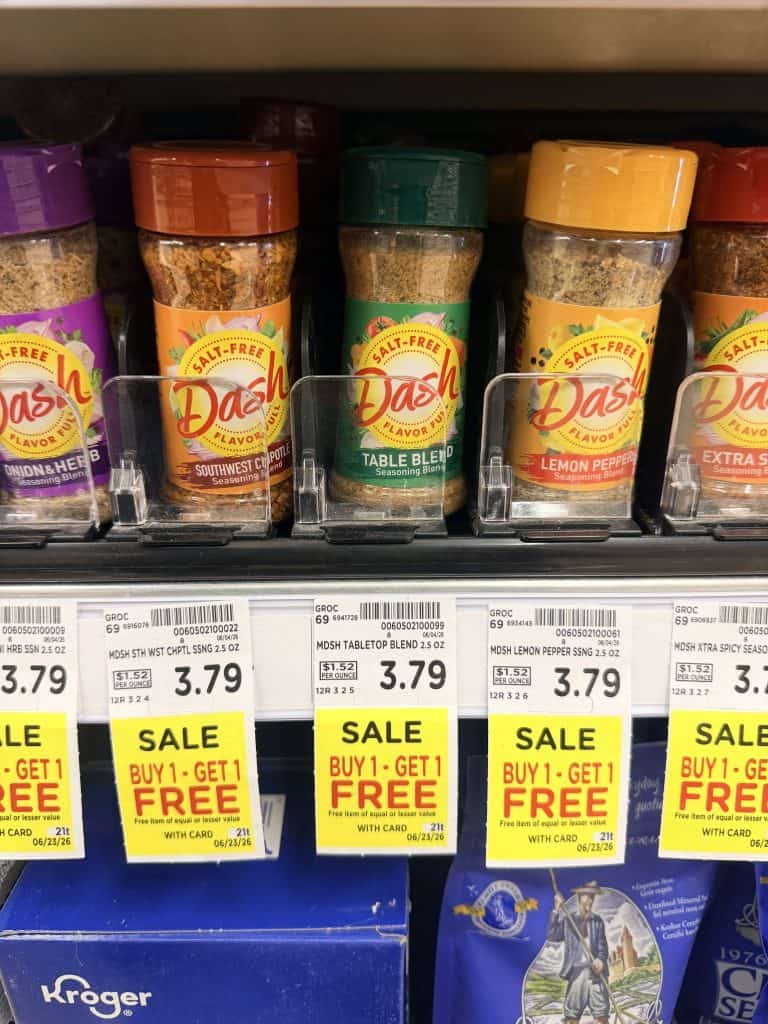 Dash Seasonings Kroger shelf image