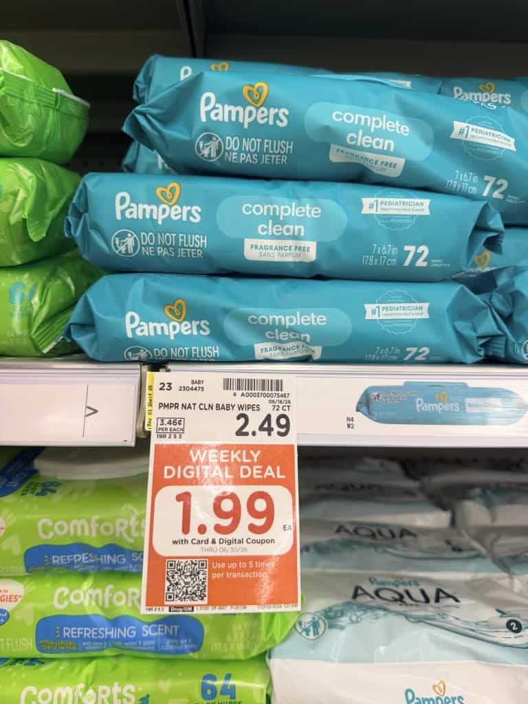 Pampers Wipes Kroger Shelf Image