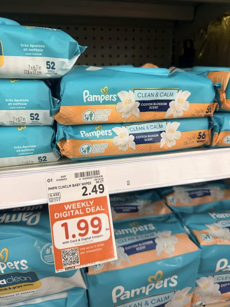 Pampers Wipes Kroger Shelf Image