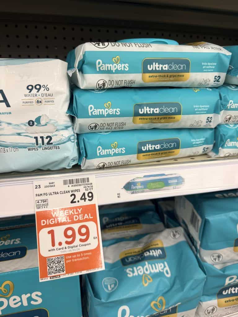 Pampers Wipes Kroger Shelf Image