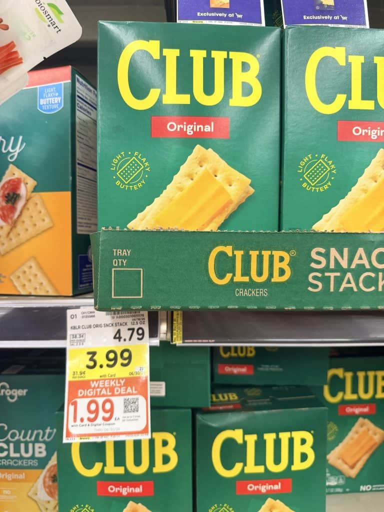 Townhouse and Club Crackers Kroger Shelf Image
