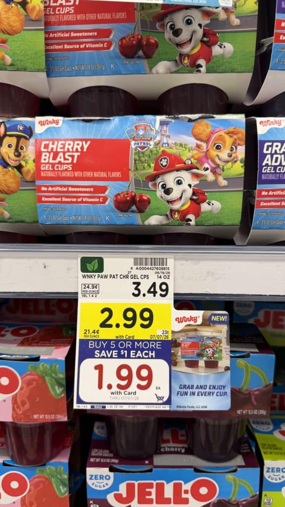 Winky Paw Patrol Gel Cups kroger shelf image