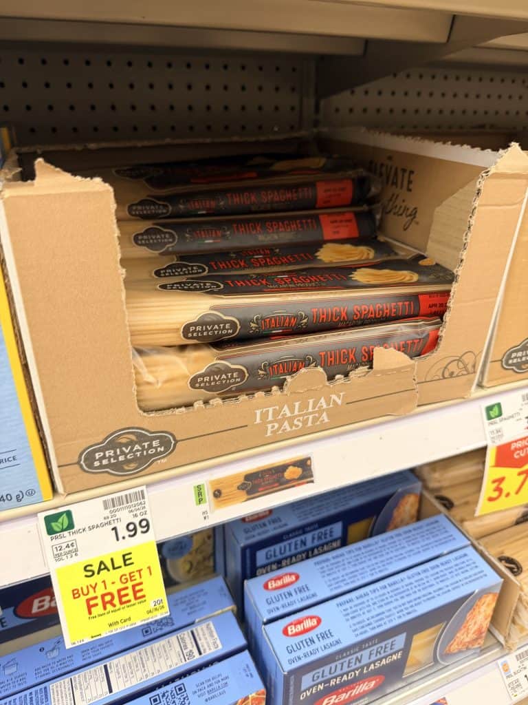 Private Selection Pasta Kroger Shelf Image