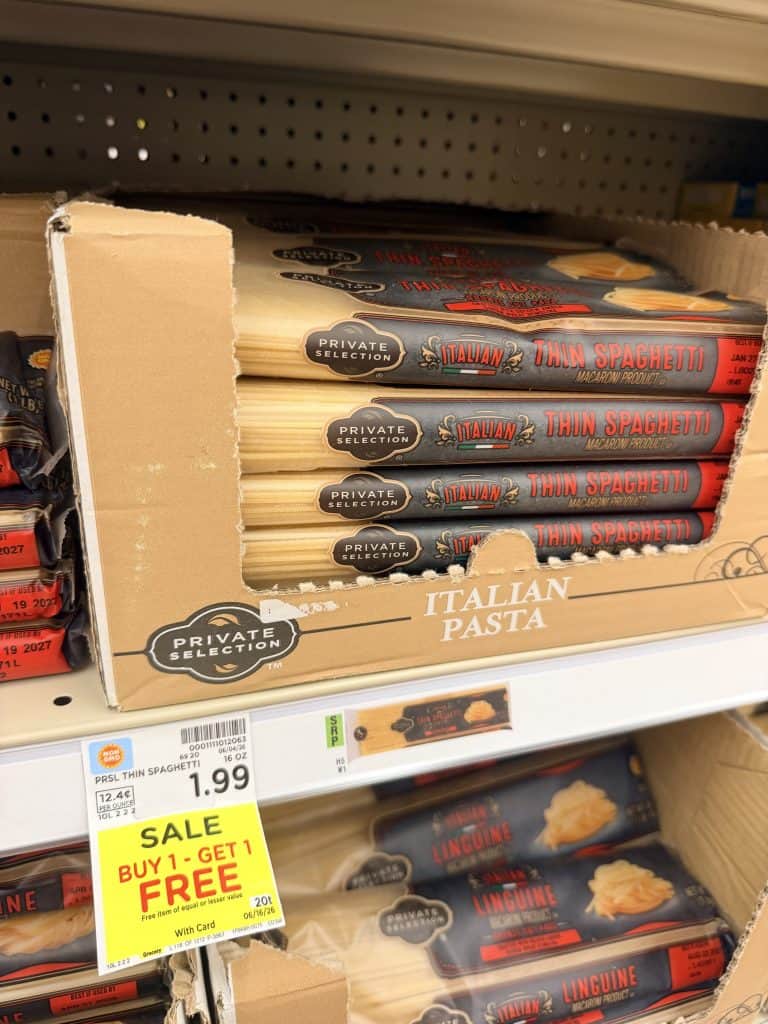 Private Selection Pasta Kroger Shelf Image