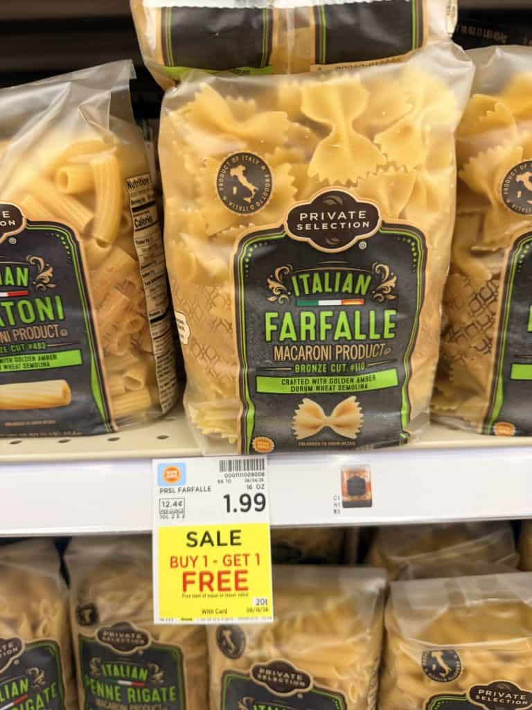 Private Selection Pasta Kroger Shelf Image