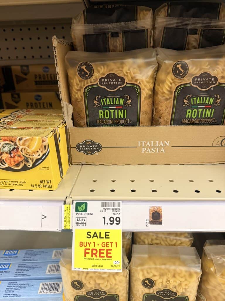 Private Selection Pasta Kroger Shelf Image