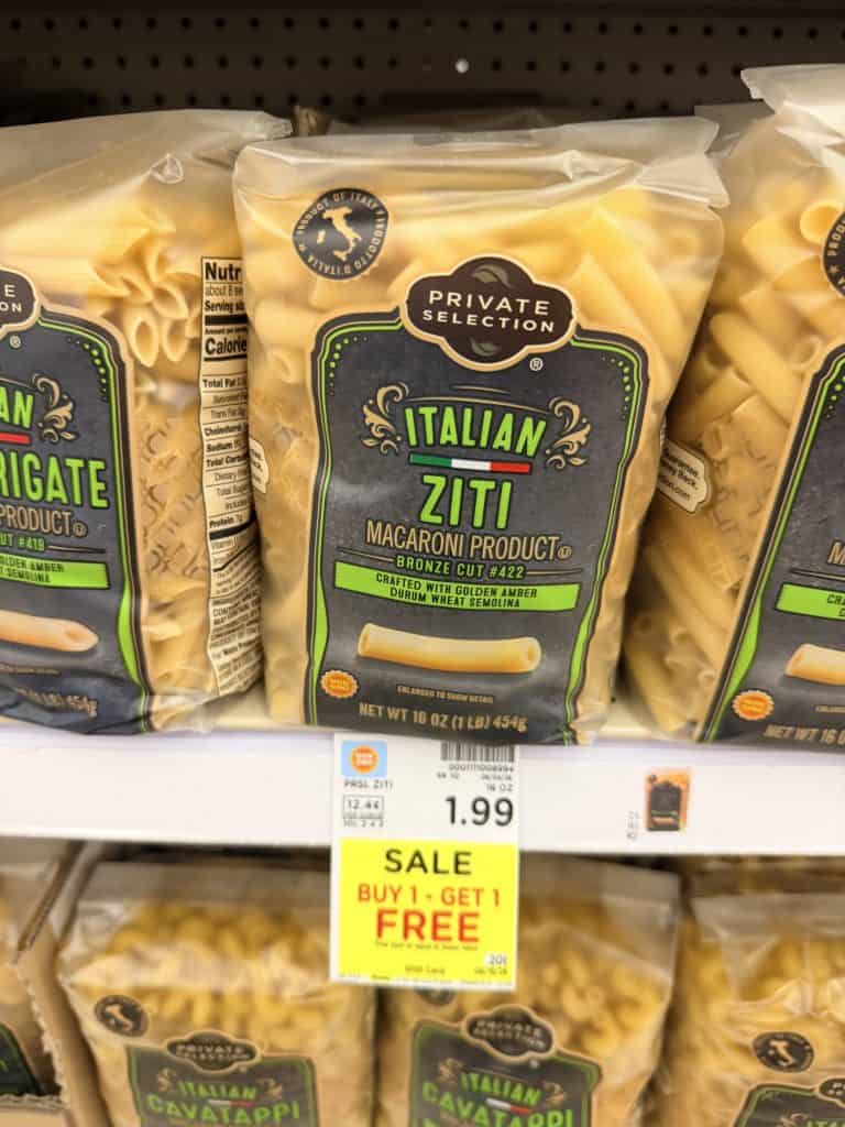 Private Selection Pasta Kroger Shelf Image