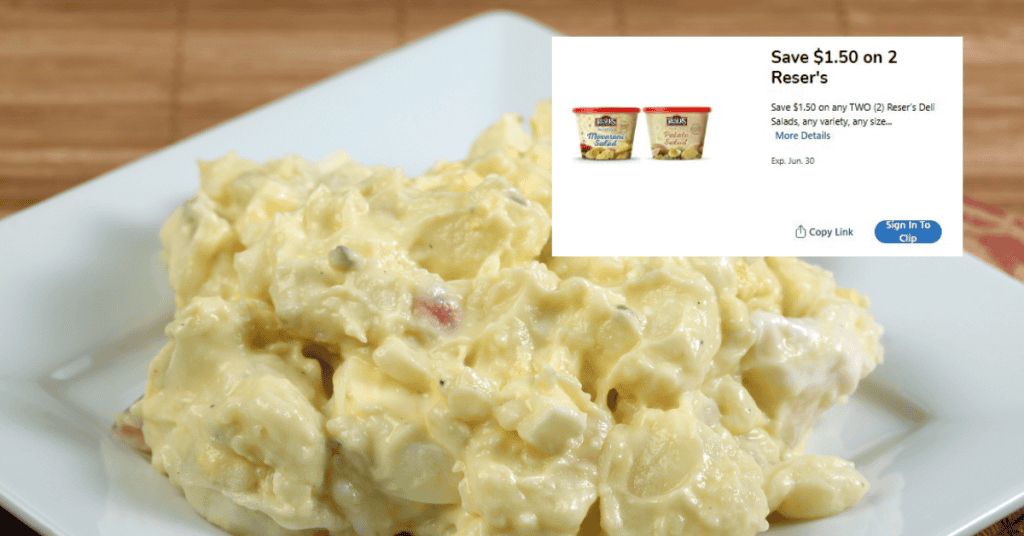 Reser's Potato Salad Kroger Digital Coupon