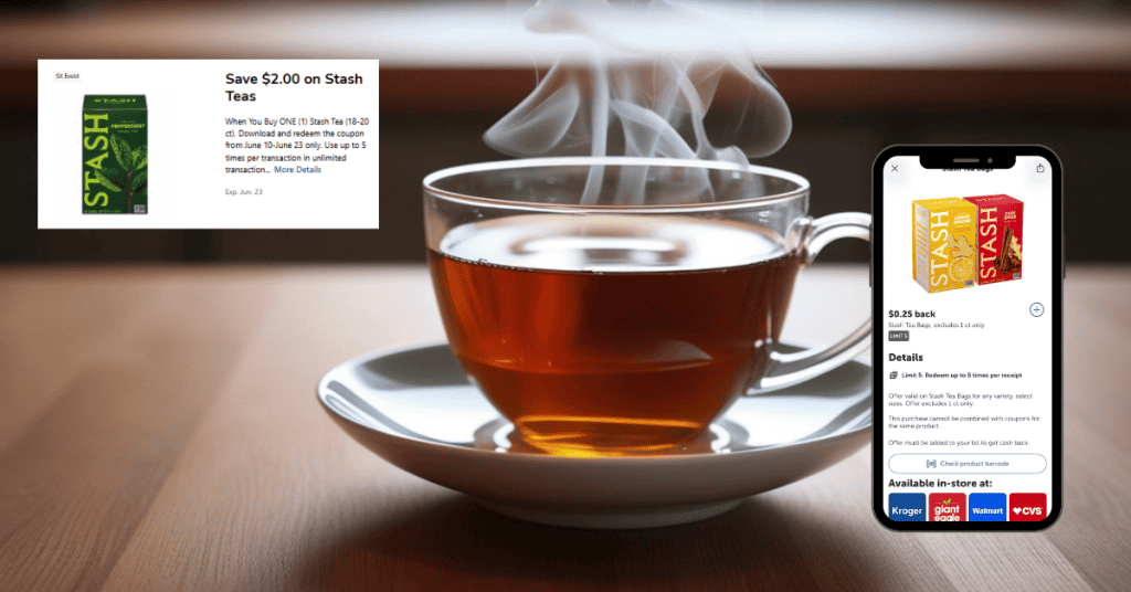 Stash Tea Bags Ibotta Rebate and Kroger Digital Coupon