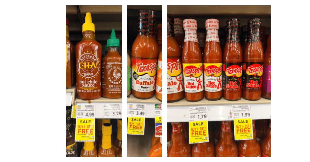 Texas Pete Sauces Kroger shelf image