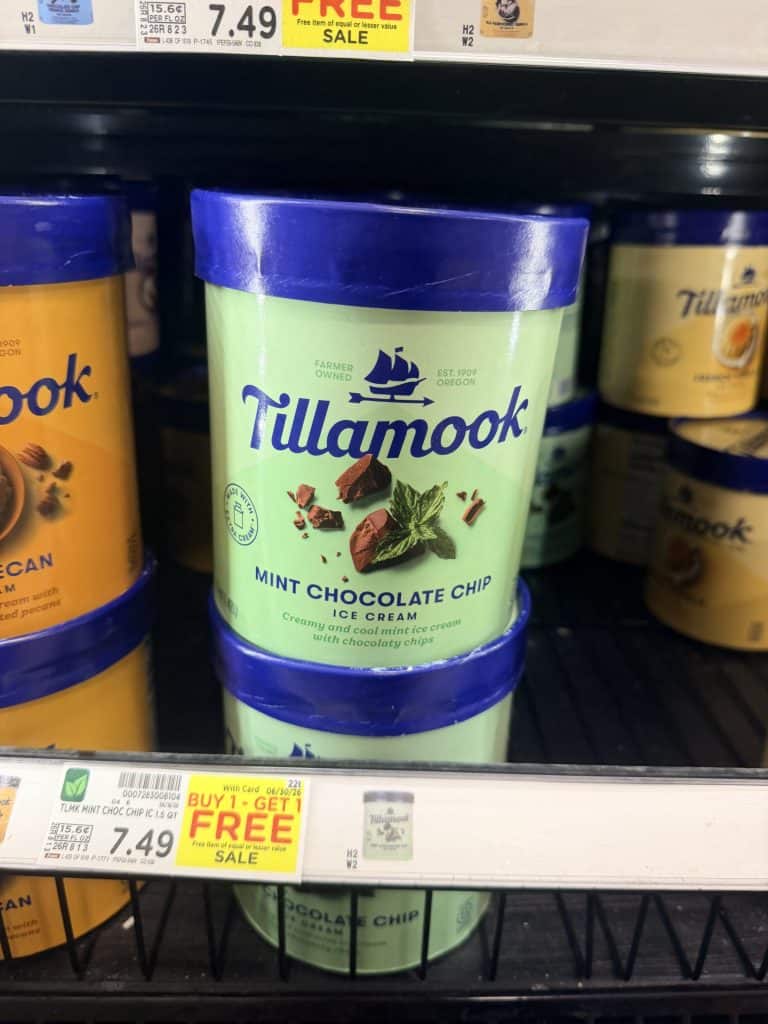 Tillamook Ice Cream Kroger Shelf Image