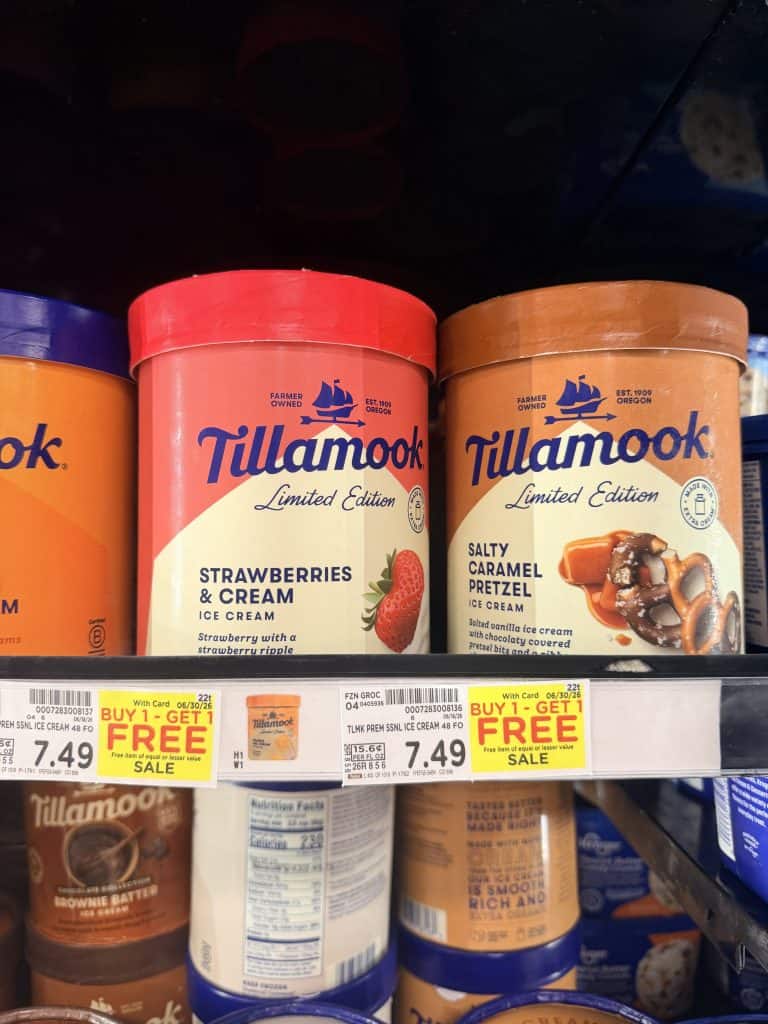 Tillamook Ice Cream Kroger Shelf Image