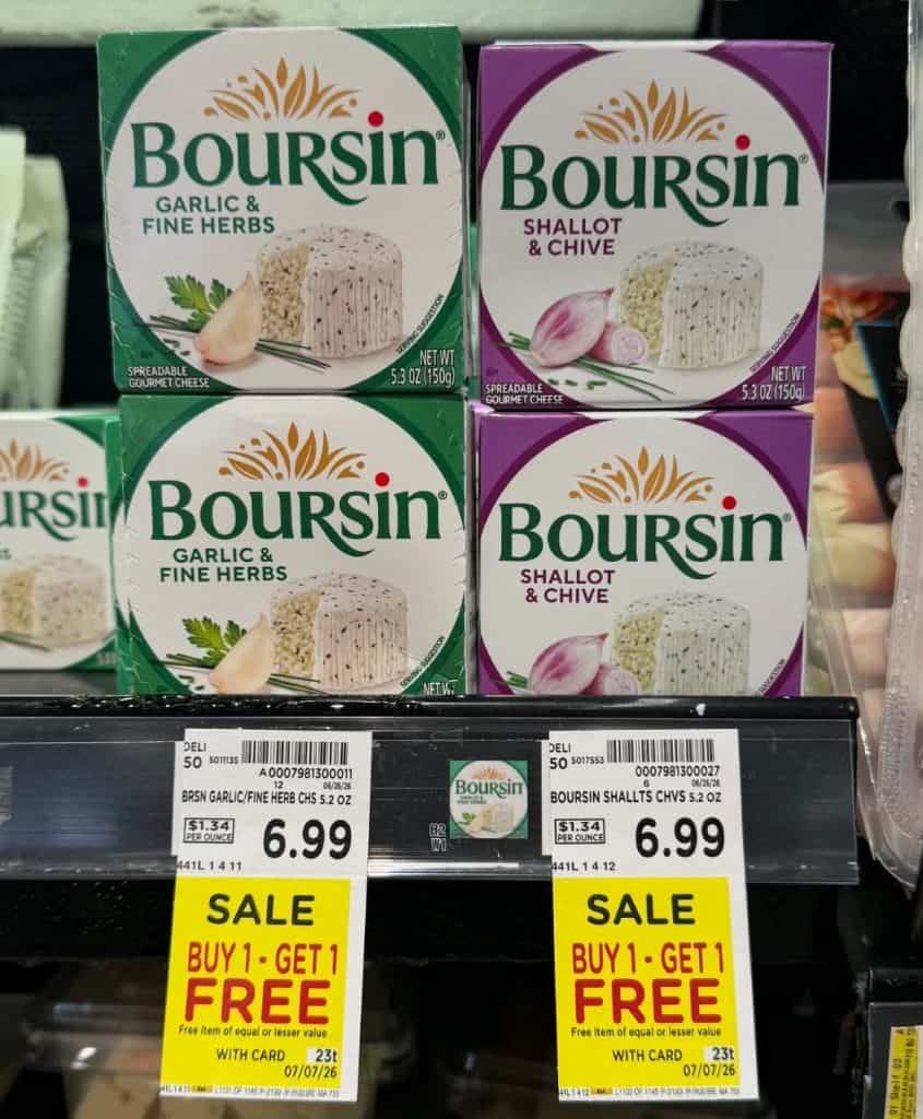 boursin cheese kroger shelf image
