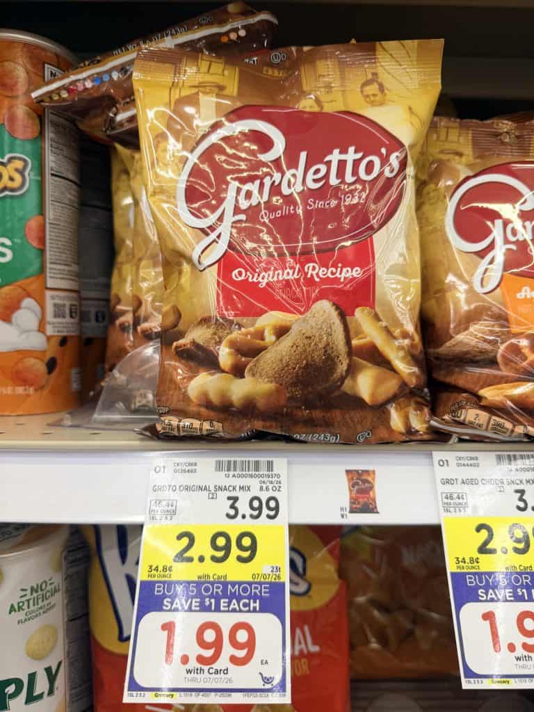 chex mix, bugles, gardettos kroger shelf image (1)