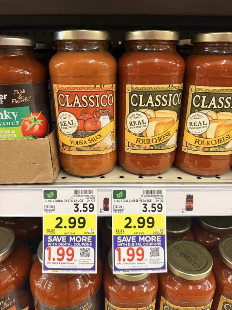 classico pasta sauce kroger shelf image (2)