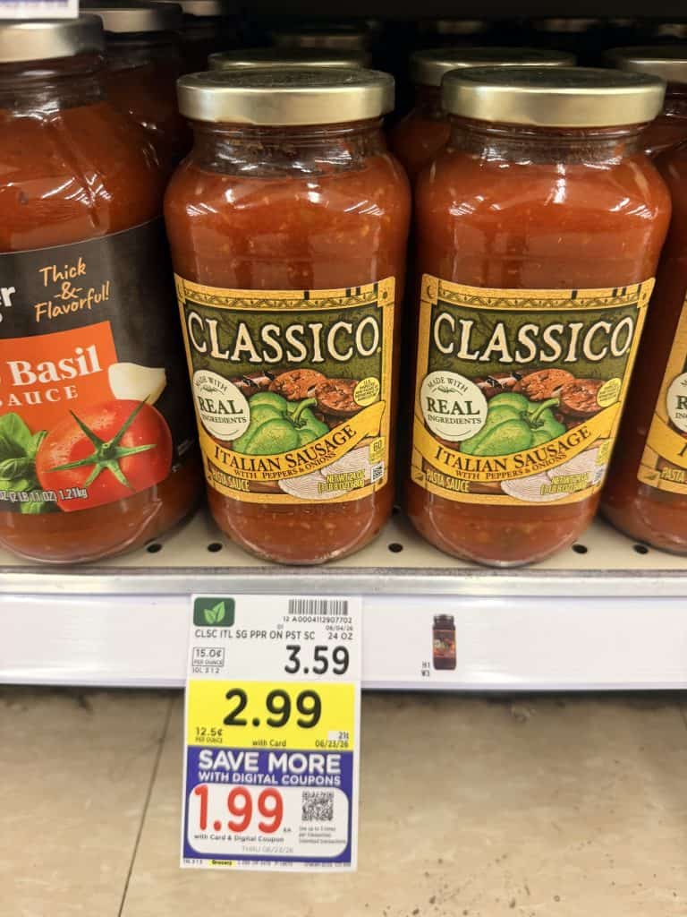 classico pasta sauce kroger shelf image (2)