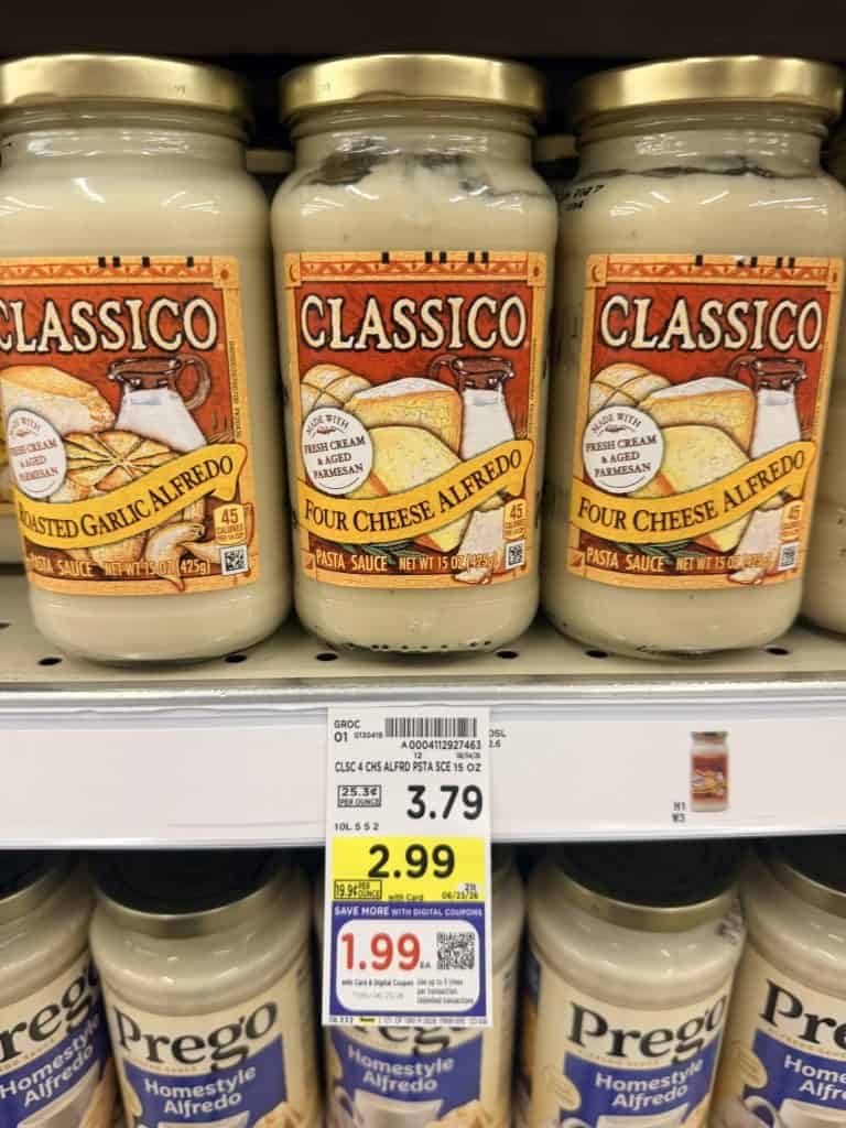 classico pasta sauce kroger shelf image (2)