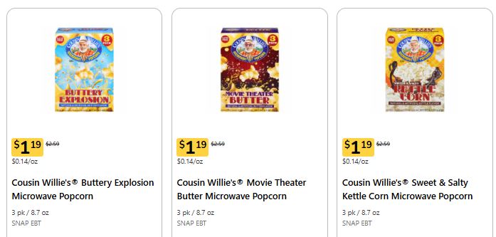 cousin willie's popcorn kroger