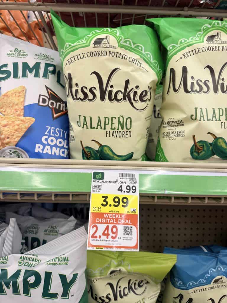 doritos, miss vickies and smartfood kroger shelf image (1)