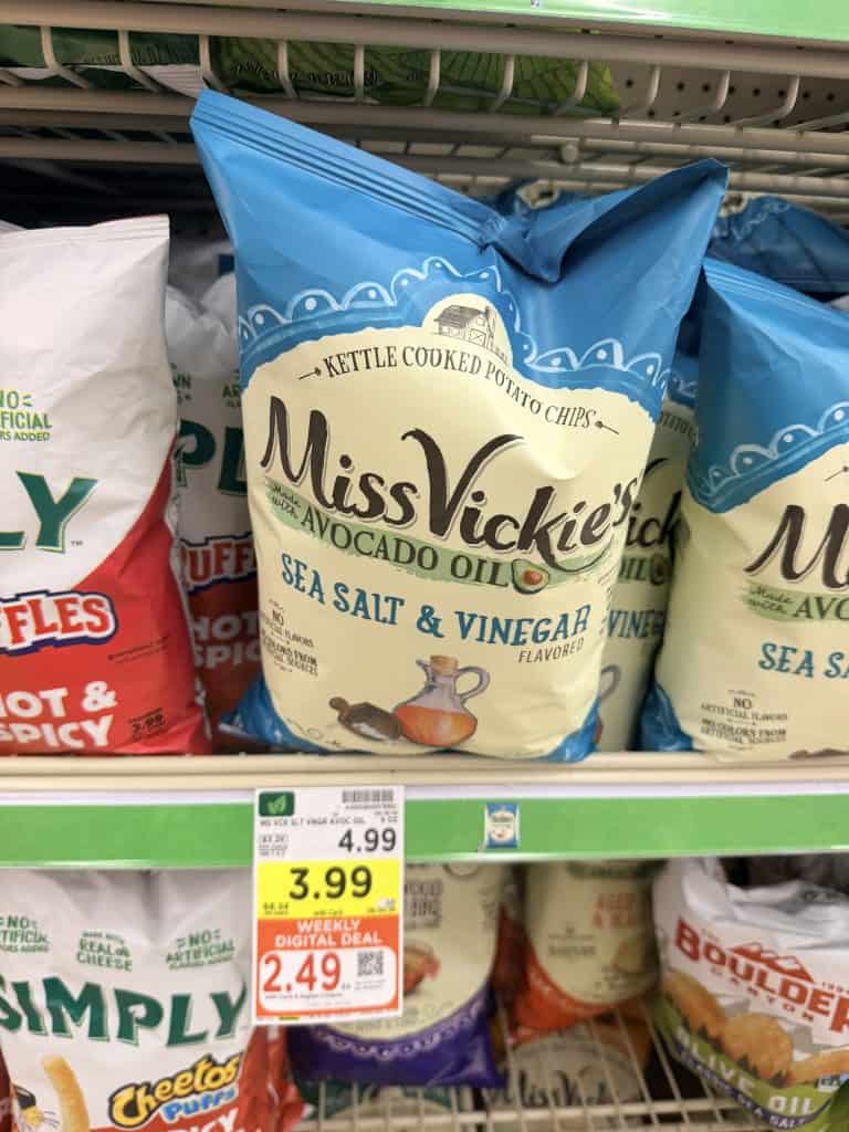 doritos, miss vickies and smartfood kroger shelf image (1)