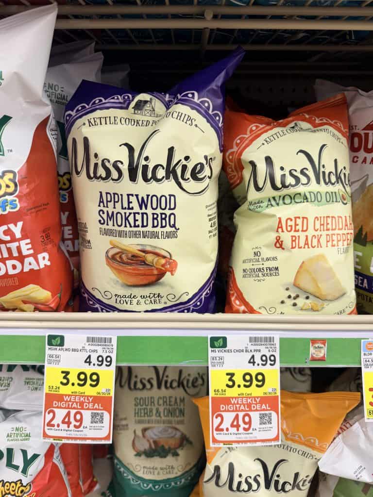 doritos, miss vickies and smartfood kroger shelf image (1)