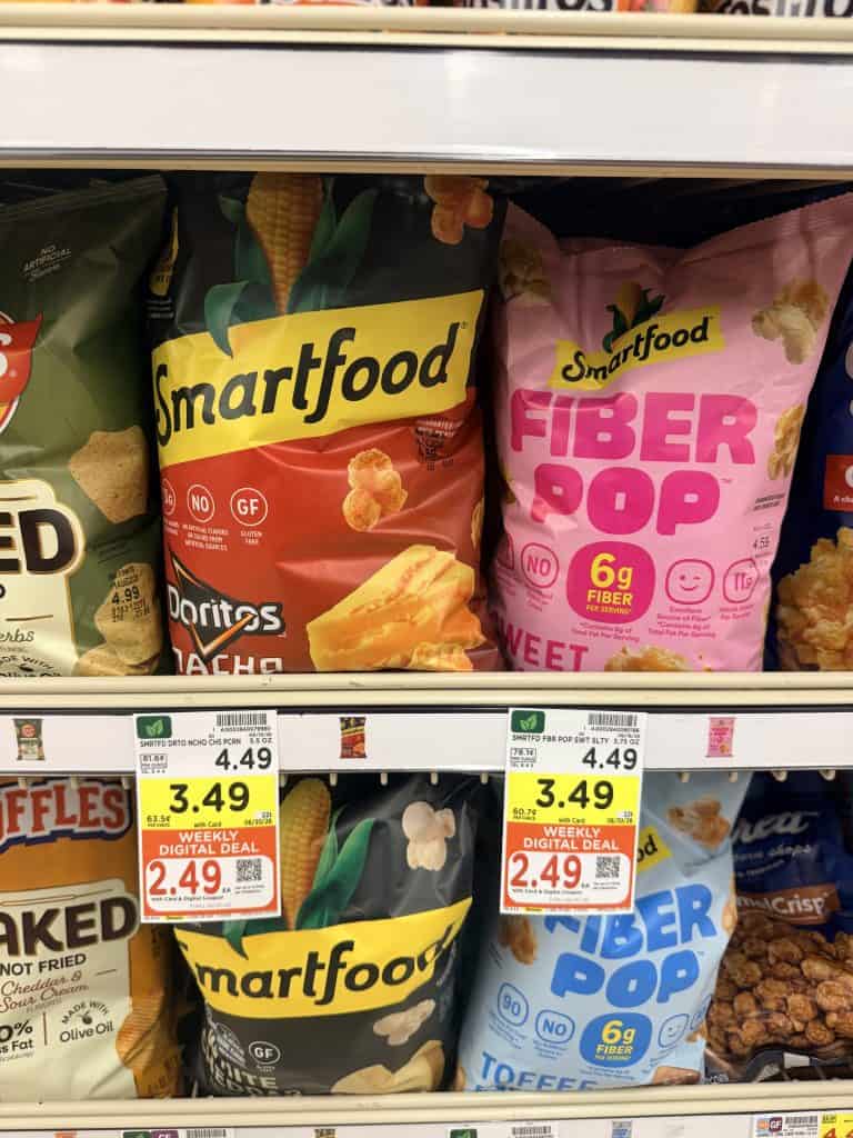 doritos, miss vickies and smartfood kroger shelf image (1)
