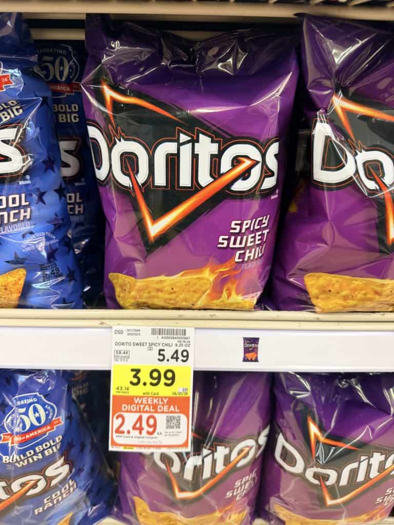 doritos, miss vickies and smartfood kroger shelf image (1)