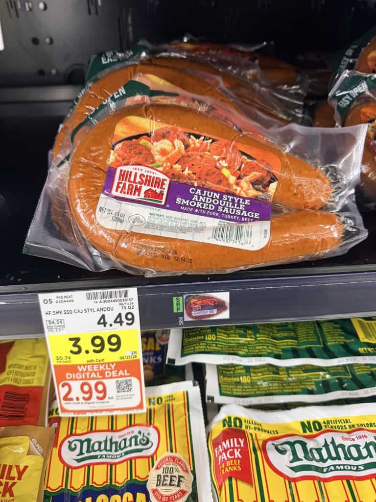 hillshire farm smoked sausage kroger shelf image (2)
