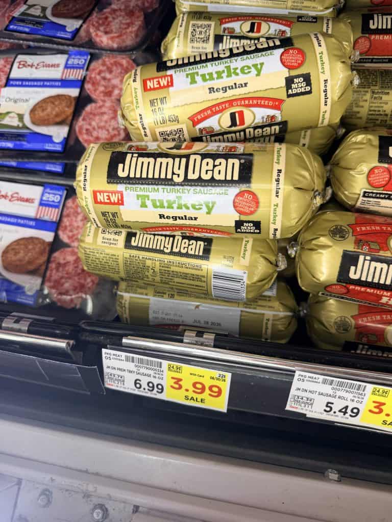 jimmy dean sausage kroger shelf image (3)