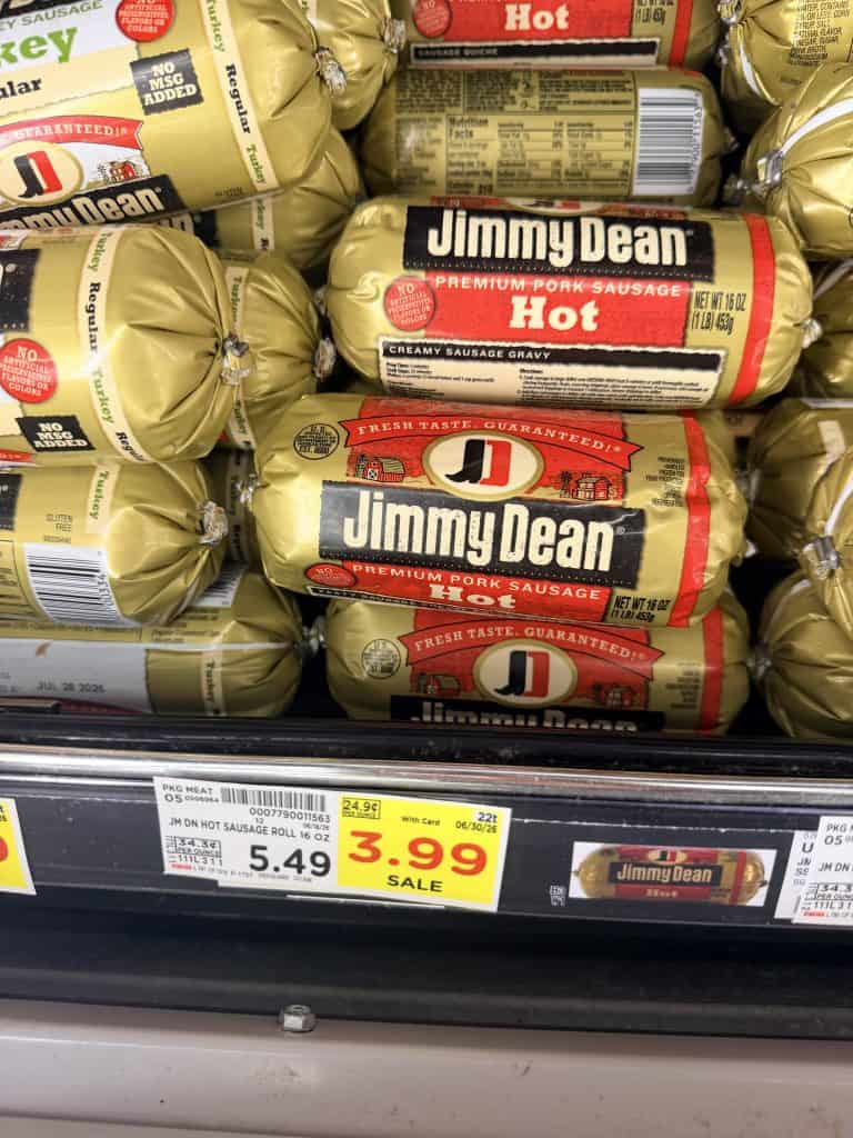 jimmy dean sausage kroger shelf image (3)